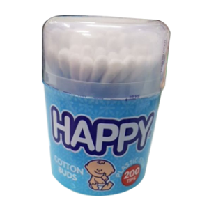 Happy Cotton Buds 200s Wood