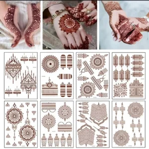 Mehndi Cut Sticker Card