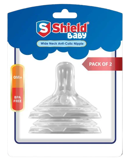 Shield Silicone Nipple Wide Neck 2 Piece