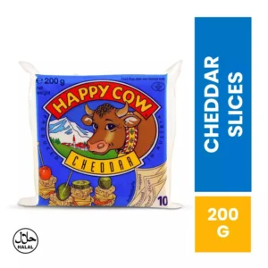 Happy Cow Slice Cheddar 200g H7