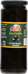 Italia Pitted Black Olives 212/430g