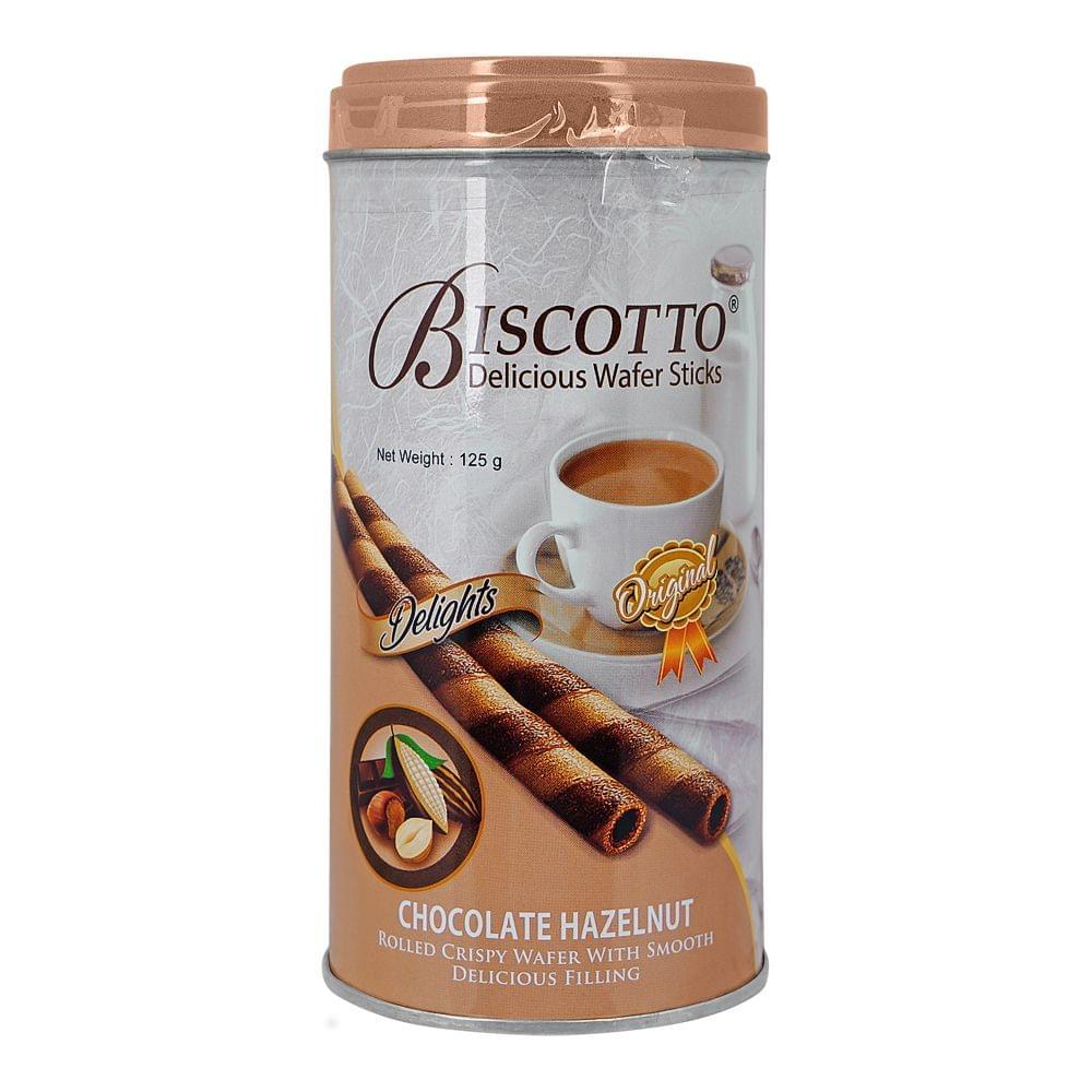Biscotto Wafer Sticks Chocolate Hazulnut Tin 125g
