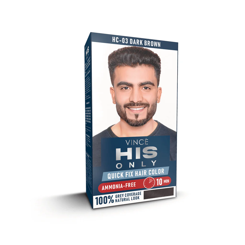 Vince His Only Ammonia-free HC-03 Dark Brown Hair Color 1 Unit