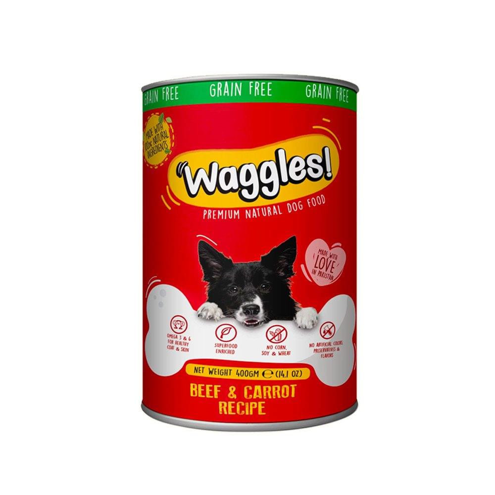 Waggles Dog food Beef Carrot