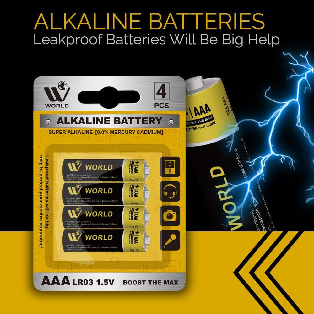 Wbm World Alkaline Batteries Aaa 4 Pieces