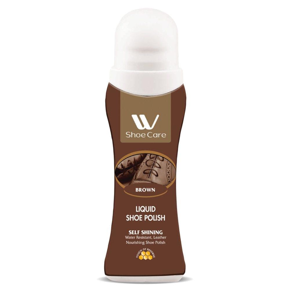 W Shoe Care Liquid Polish Brown 75ml