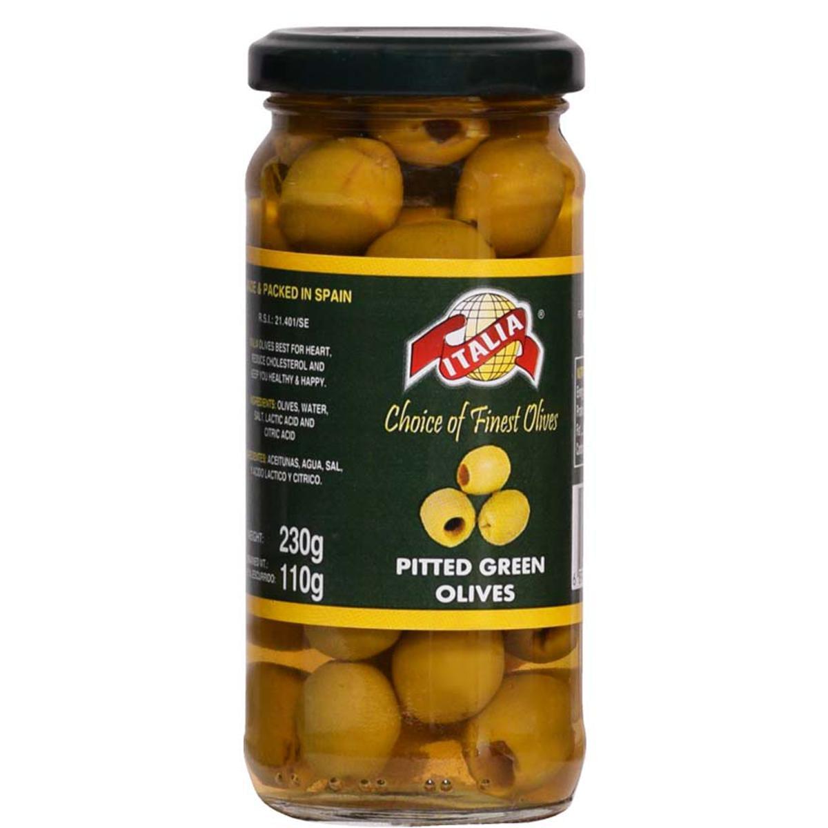 Italia Choice Finest Olives Green Plain Olives 230g