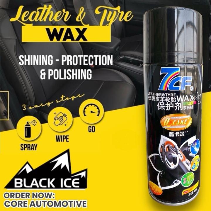 7CF Leather & Tyre Car Wax Black Ice 450ml