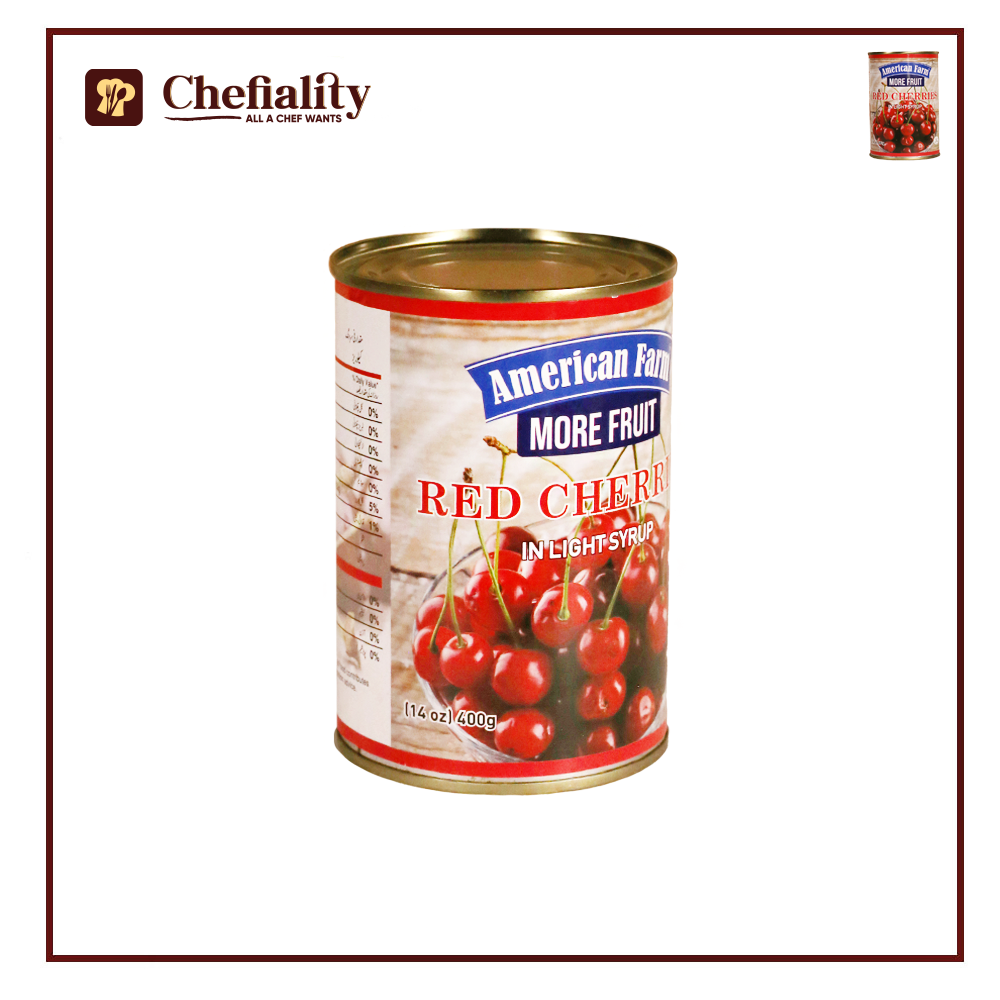 American Farm Red Cherries in Light Syrup 400g