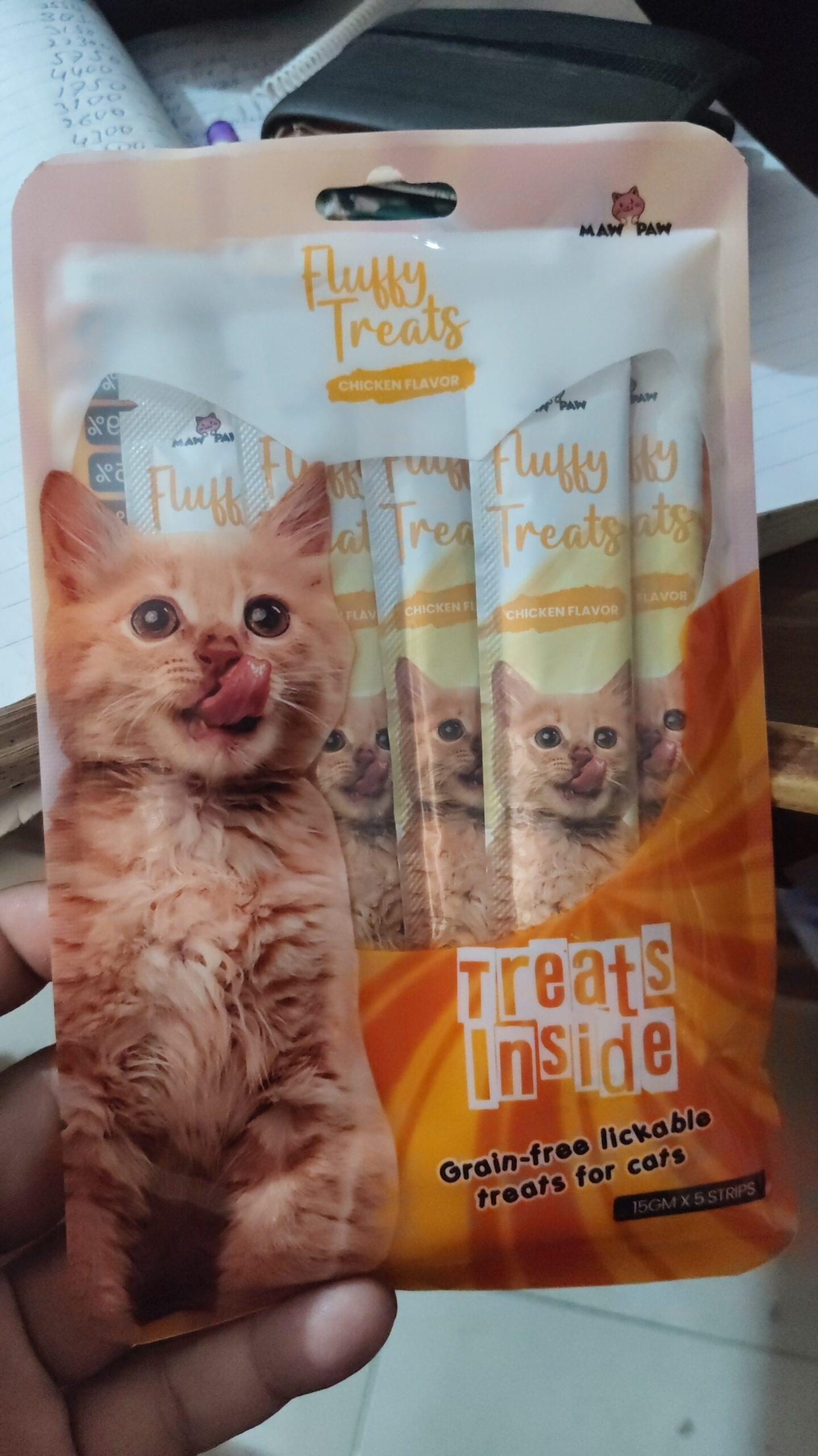 Fluffy Paw Creamy Treats Chicken Flavor 5 Tubes 1 Unit