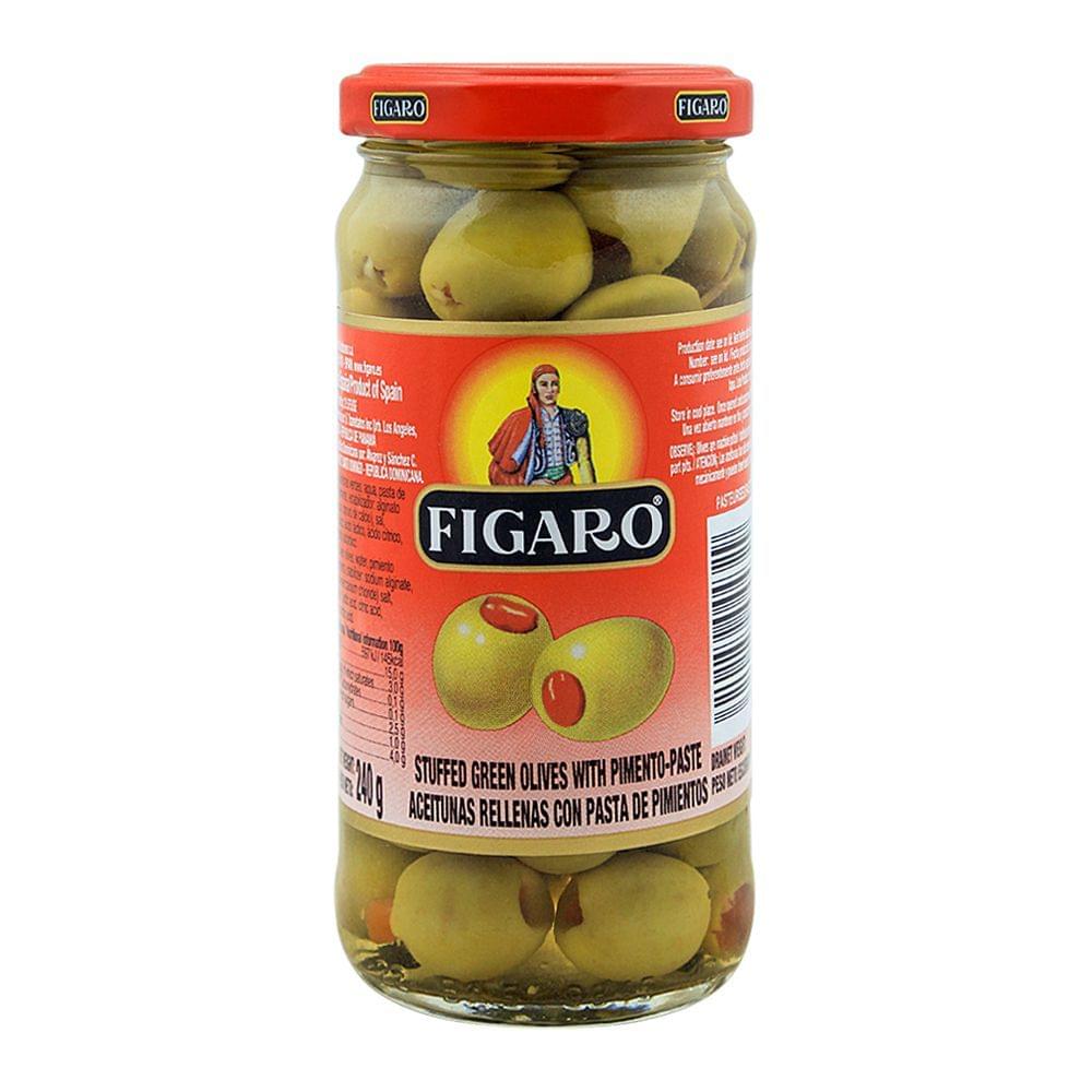 Figaro Green Olives Stuffed Imported 240g
