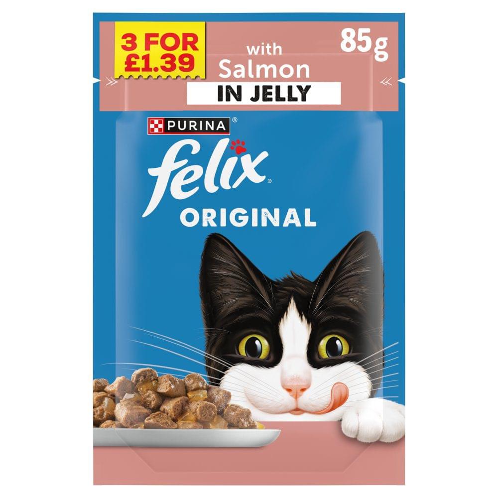 Felix Original Salmon Wet Food Sachet 85g