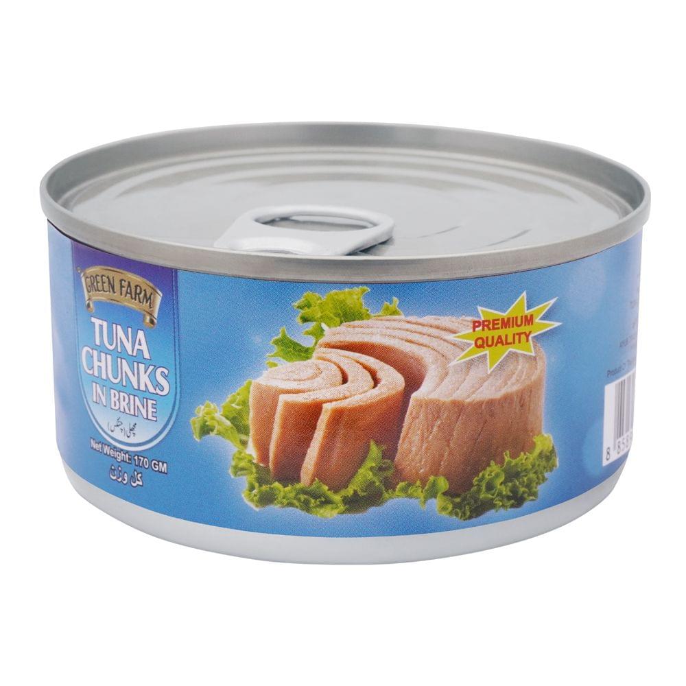 Green Farm Tuna Chunks In Brine Tin 170g