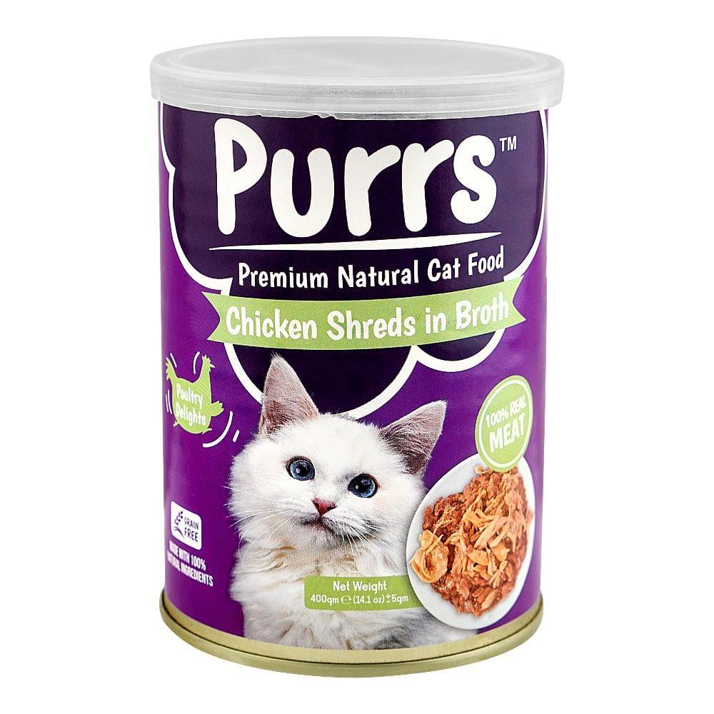 Purrs Chicken Shreds in Broth 405g
